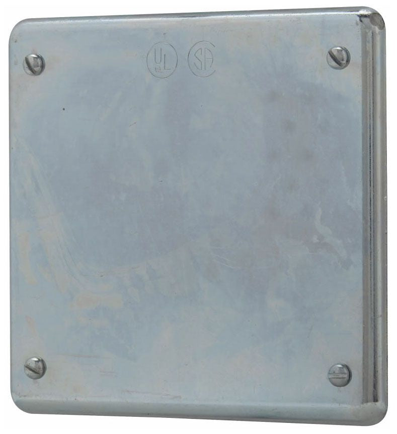 Crouse-Hinds S1002G 2-Gang Blank Device Box Cover Feraloy Iron Alloy Surface or Flush Mount