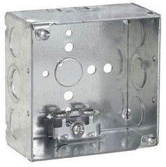 Crouse-Hinds TP431 Square Outlet Box 4 x 4 x 2-1/8 Inch Steel 30.3 Cubic Inch