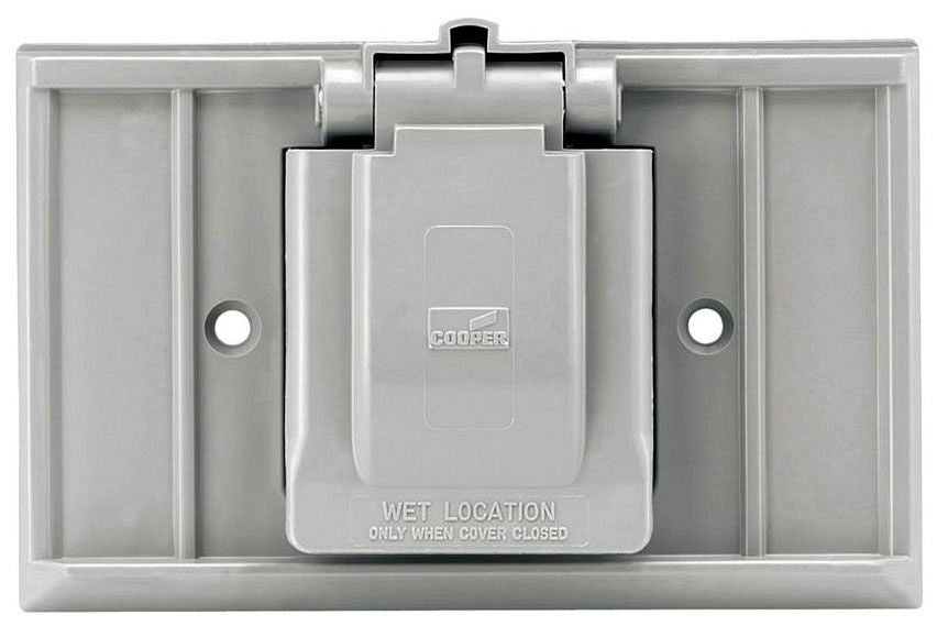 Eaton S1951 Non-Metallic Self-Closing Lid Single Receptacle Weatherproof Receptacle Cover