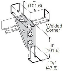 B-Line B823-22W Plastic End Cap 1 3/4 In Depth