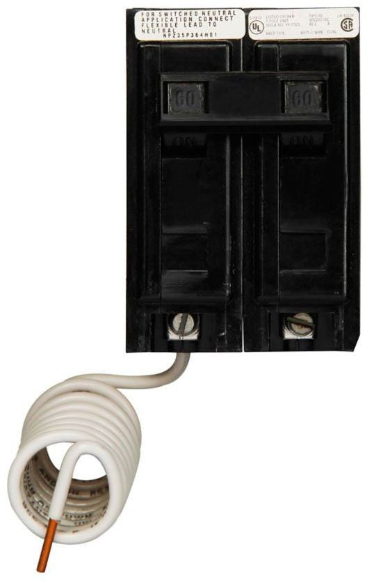 EATON BAB2080 Type BAB Miniature Circuit Breaker 120/240 VAC 80 A 10 kA Interrupt 2-Pole