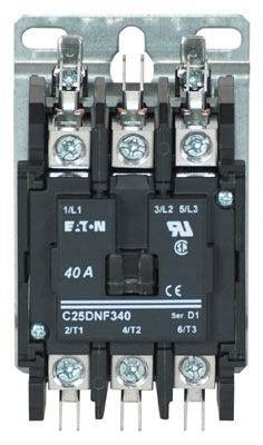 Eaton C25DNF325T Definite Purpose Contactor 24VAC 3-Pole 25A