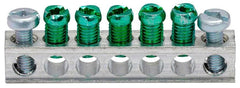 EATON GBKP5 Ground Bar Kit 2.39 in Length 14 to 10 AWG 14 to 4 AWG Aluminum/Copper Conductor 5 Terminals