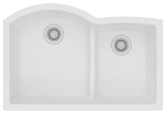 Elkay ELGHU3322RWH0 Quartz Classic 33 x 22 x 10 Double Bowl Undermount Sink