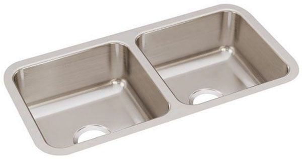 Elkay ELUH3116 Lustertone Classic Stainless Steel Equal Double Bowl Undermount Sink