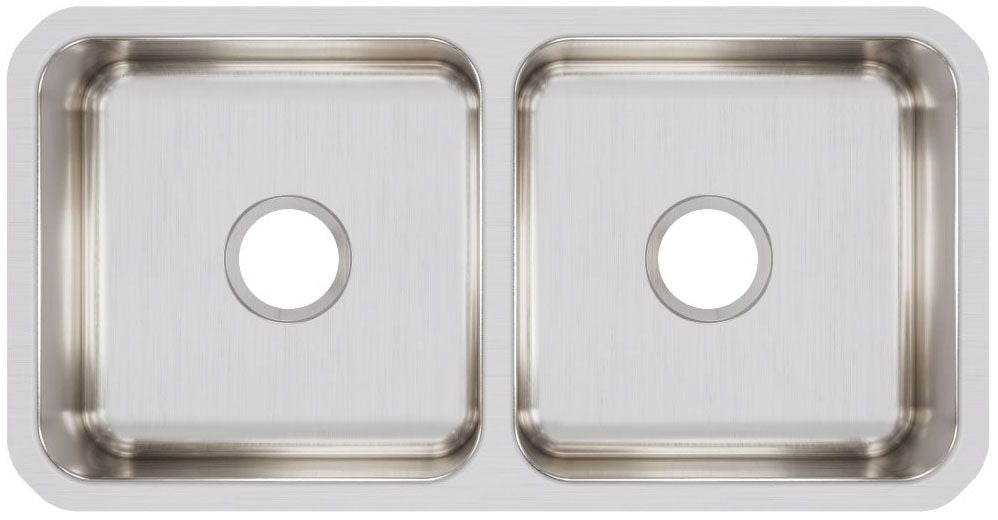 Elkay ELUH3116 Lustertone Classic Stainless Steel Equal Double Bowl Undermount Sink