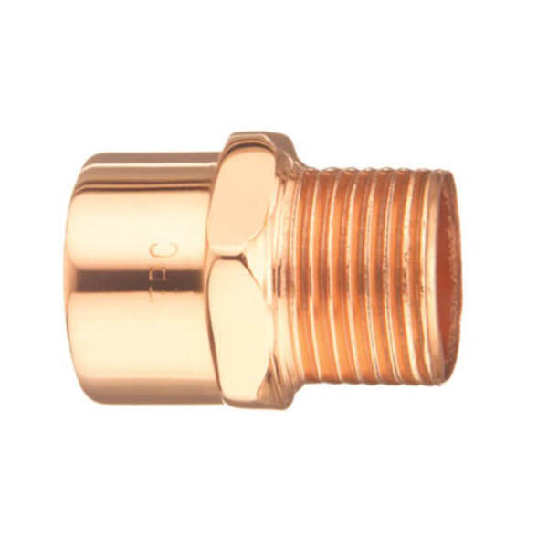 EPC 10030362 104-R Solder Reducing Male Adapter, 1-1/4 x 3/4 in, C x MNPT, Wrot Copper