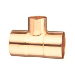 EPC 10033092 111-R Solder Reducing Tee, 2-1/2 x 1 x 2-1/2 in, C x C x C, Wrot Copper, Domestic