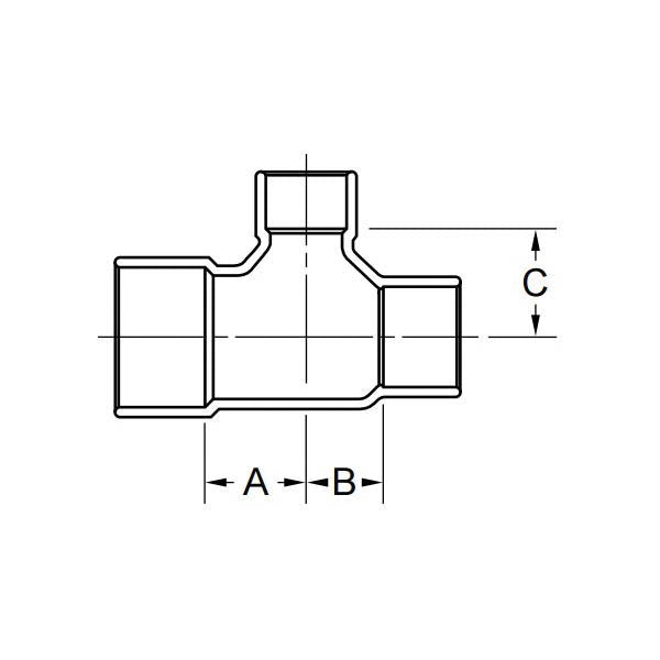 EPC 10032768 111 Solder Tube Tee 3/4 in C x C x C
