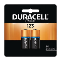 Duracell DL123AB2PK Battery, Lithium, Size DL123A, 3V (2)