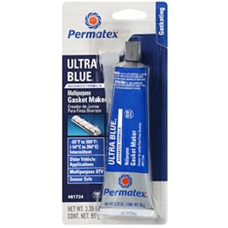 Permatex 81724 Ultra Blue Multipurpose RTV Silicone Gasket Maker 3.35 oz Tube