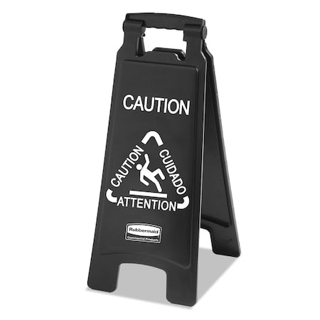 Rubbermaid Commercial 1867505 Executive 2-Sided Multi-Lingual Caution Sign Power (10.9 x 26.1) Replacement MPN