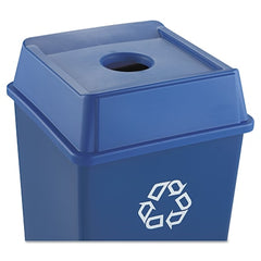 Rubbermaid Commercial FG279100DBLUE Untouchable Bottle & Can Recycling Top 20.13w x 20.13d x 6.25h