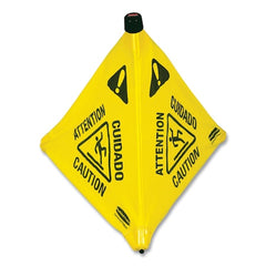 Rubbermaid Commercial FG9S0100YEL Multilingual Pop-Up Wet Floor Safety Cone 30 Yellow