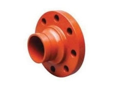 Victaulic FB43045PRF Style 45 1-1/2 x 4 in Flanged x Grooved 150# Straight Painted Ductile Iron Nipple