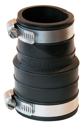 Fernco 1059-150 Flexible PVC Coupling 1-1/2 inch Socket to Plastic Pipe