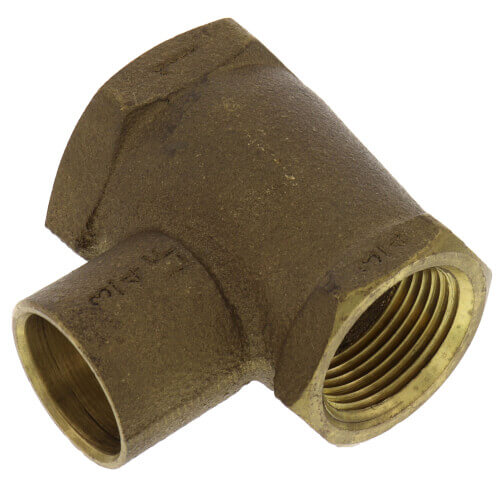 Everflow FFCT1401-NL | 1-1/4 X 3/4 X 1 NOM Cast Brass Reducing Tee F X F X C Lead Free