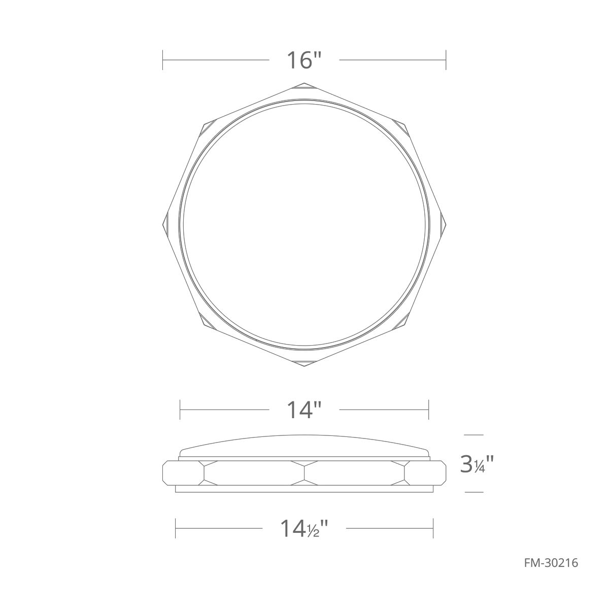 MODERN FORMS Modern Forms FM-30216-30-BN Grommet 27W (16 in) FM-30216-30-BN