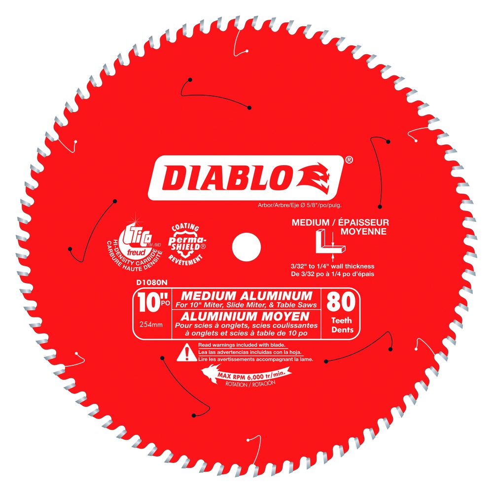 Diablo D1080N Non-Ferrous Plastic 10X 80