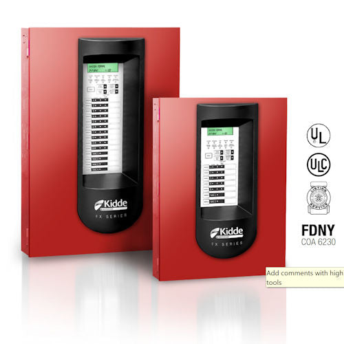 Edwards Signaling FX-5RD Kidde FX-5RD Conventional Fire Alarm System, 5-Zone FACP, Programmable NACs by Zone