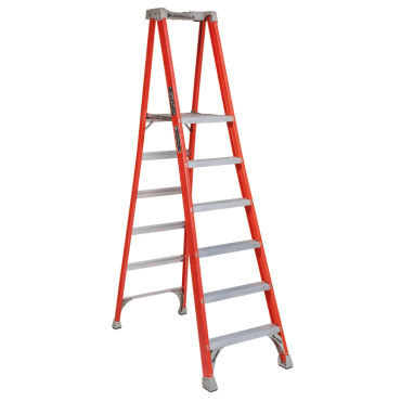 Louisville Ladder FXP1706 Fiberglass Pro Platform Ladder, 6-foot, Type IA, 300lb Capacity