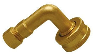 Jones Stephens G20086 Dishwasher Connector Elbow Fitting 3/8 Compression 90 Ell x 3/4 Female Hose Thread Lead Free