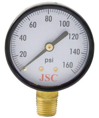 Jones Stephens G61160 Pressure Gauge 160 PSI 2-1/2 inch Replacement MPN