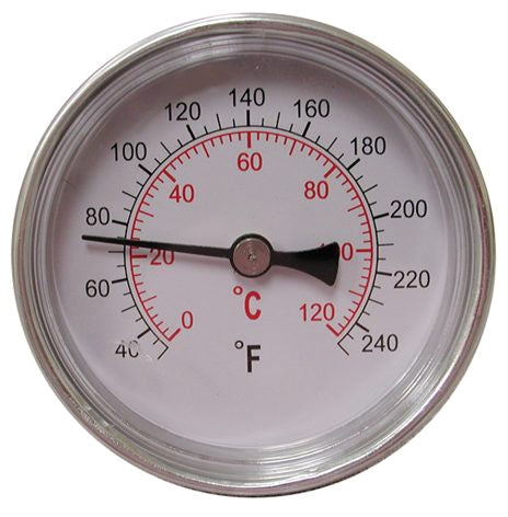 Jones Stephens J40703 Dial Thermometer 40-240 F 1/2 M.I.P. Connect