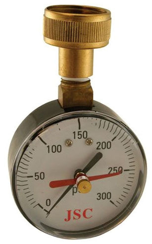 Jones Stephens J66301 Water Test Gauge 300 PSI 3/4 Inch Female Hose