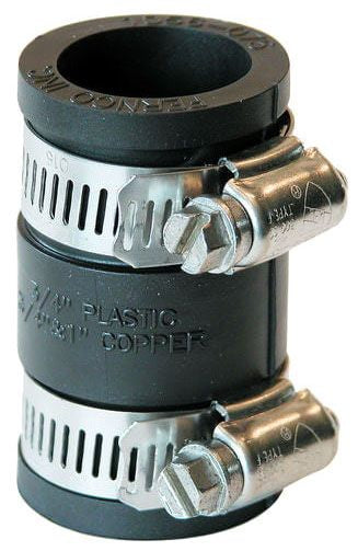 Fernco 1056-075 3/4 x 3/4 Flexible Coupling with 300 Stainless Steel Clamp