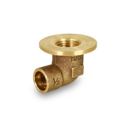 Everflow CFFE0012-NL 1/2 C X F Cast Brass 90-Degree Flanged Sink Elbow Lead Free