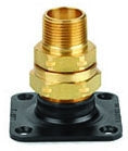 Gastite XR3TRM-11-12 3/4 Flanged x MPT 25 PSI Brass Flare Termination Fitting