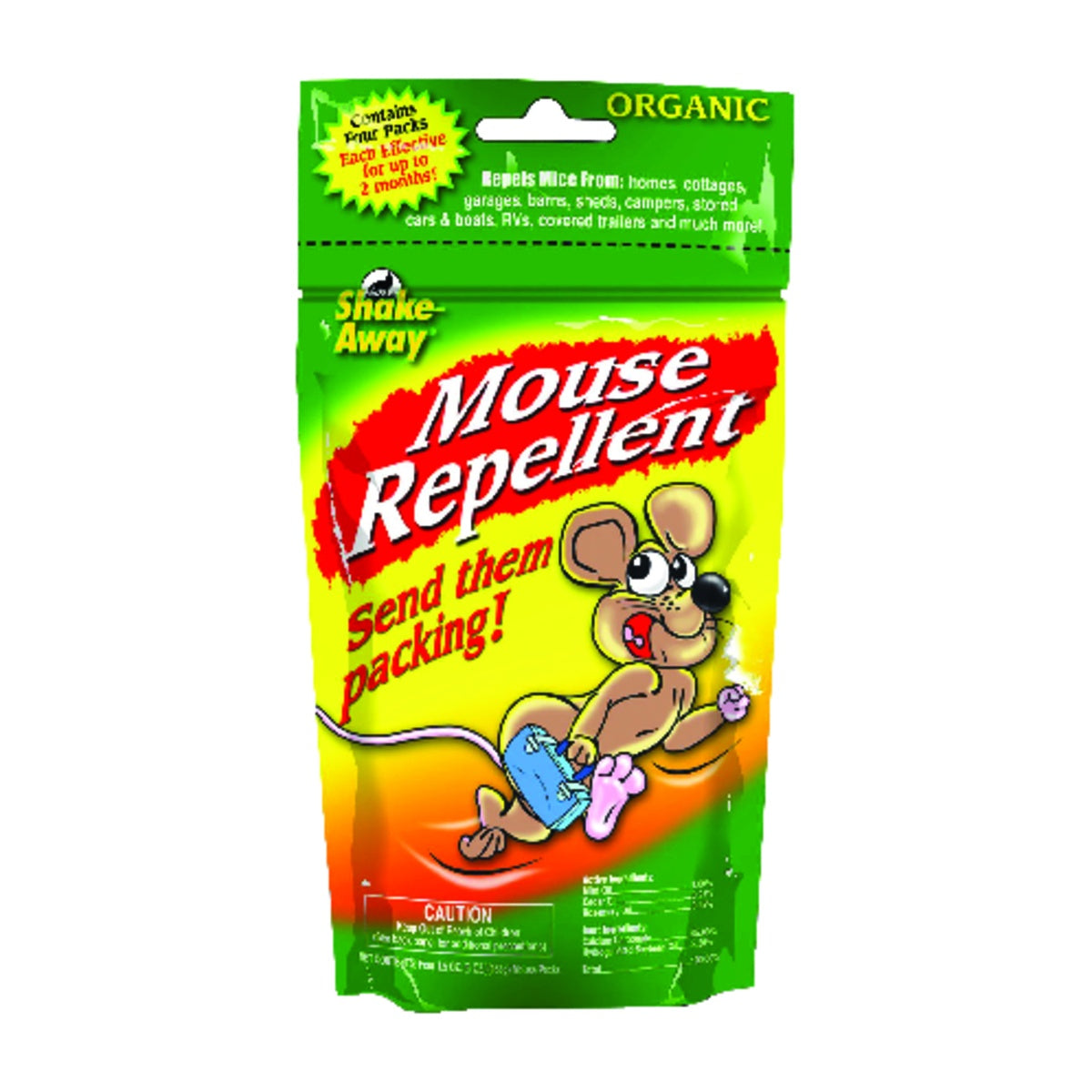 SHAKE-AWAY Shake-Away 4152424 Granular Organic Mouse Repellent 6 oz (4-Pack)