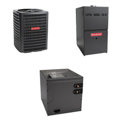 Goodman - 3.5 Ton Cooling - 100k BTU/Hr Heating - Air Conditioner + Multi Speed Furnace System - 13.5 SEER - 96% AFUE - Downflow