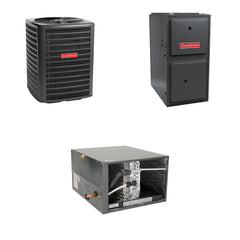 Goodman - 4.0 Ton Cooling - 120k BTU/Hr Heating - Air Conditioner + Multi Speed Furnace System - 13.5 SEER - 96% AFUE - Horizontal