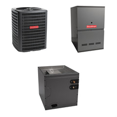 Goodman - 1.5 Ton Cooling - 60k BTU/Hr Heating - Air Conditioner + Variable Speed Furnace System - 15.5 SEER - 80% AFUE - For Downflow Installation