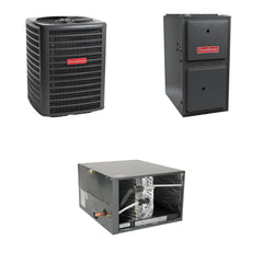 Goodman - 5.0 Ton Cooling - 120k BTU/Hr Heating - Air Conditioner + Multi Speed Furnace System - 14.0 SEER - 96% AFUE - Horizontal