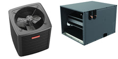 Goodman - 1.5 Ton Cooling - Air Conditioner + Coil System - 14.3 SEER2 - 17.5" Coil Width - For Horizontal Installation