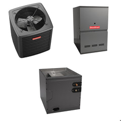 Goodman - 1.5 Ton Cooling - 60k BTU/Hr Heating - Air Conditioner + Variable Speed Furnace System - 15 SEER2 - 80% AFUE - Downflow