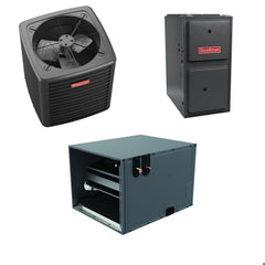 Goodman - 1.5 Ton Cooling - 60k BTU/Hr Heating - Air Conditioner + Multi Speed Furnace System - 14.7 SEER2 - 96% AFUE - Horizontal