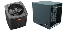 Goodman - 3.5 Ton Cooling - Air Conditioner + Coil System - 14.3 SEER2 - 24.5" Coil Width - For Horizontal Installation