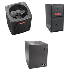 Goodman - 3.5 Ton Cooling - 80k BTU/Hr Heating - Air Conditioner + Multi Speed Furnace System - 14.5 SEER2 - 96% AFUE - Upflow