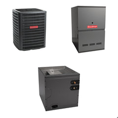 Goodman - 2.0 Ton Cooling - 60k BTU/Hr Heating - Air Conditioner + Variable Speed Furnace System - 15.5 SEER - 80% AFUE - For Downflow Installation