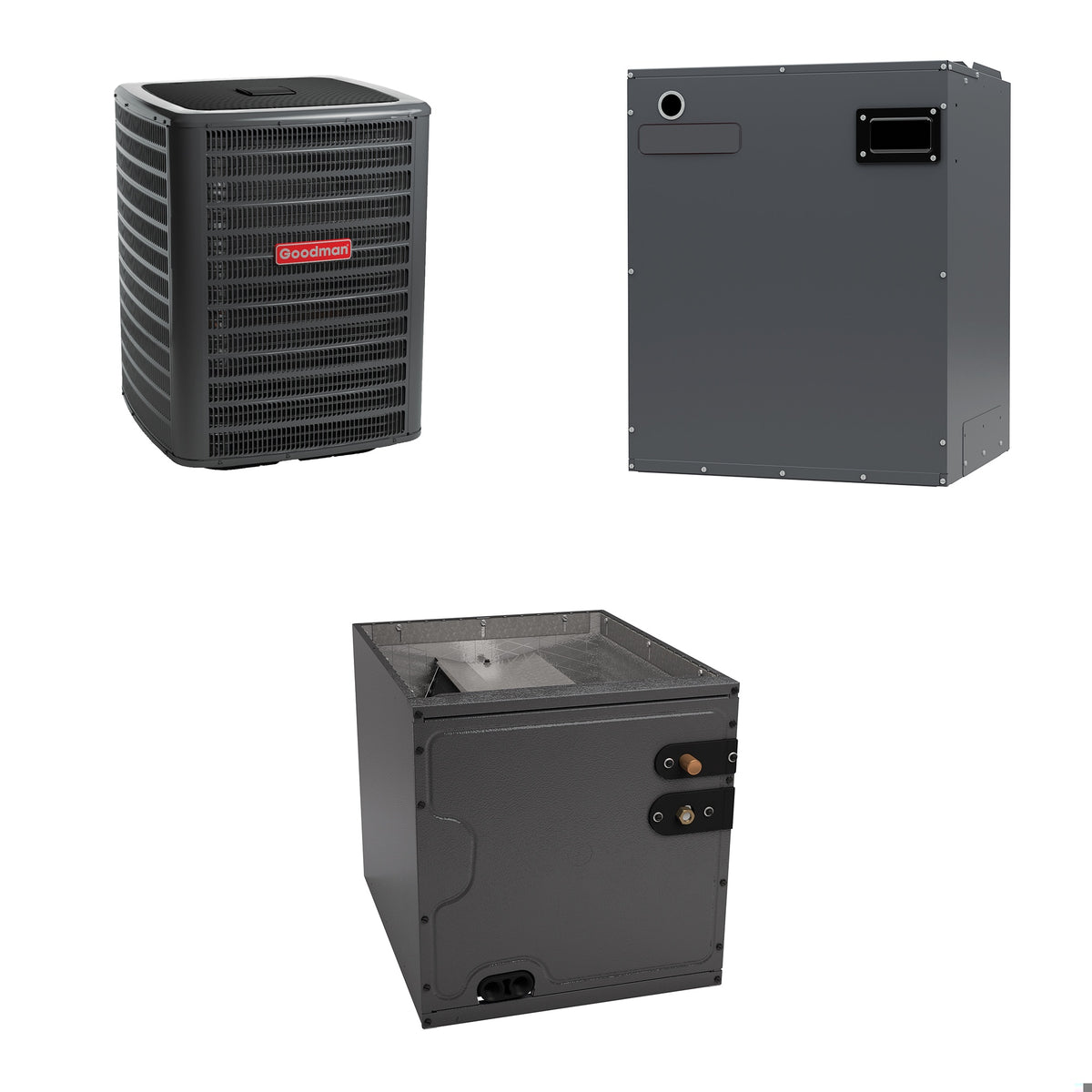 Goodman - 2.0 Ton Cooling - Air Conditioner + Variable Speed Air Handler System - 16.0 SEER