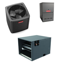 Goodman - 2.0 Ton Cooling - 60k BTU/Hr Heating - Air Conditioner + Variable Speed Furnace System - 17.2 SEER2 - 80% AFUE - Horizontal