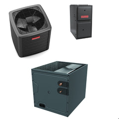 Goodman - 2.0 Ton Cooling - 80k BTU/Hr Heating - Air Conditioner + Variable Speed Furnace System - 17.2 SEER2 - 96% AFUE - Downflow