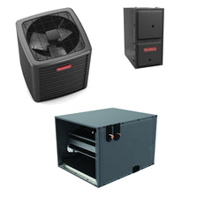 Goodman - 2.0 Ton Cooling - 60k BTU/Hr Heating - Air Conditioner + Variable Speed Furnace System - 16.5 SEER2 - 97% AFUE - Horizontal