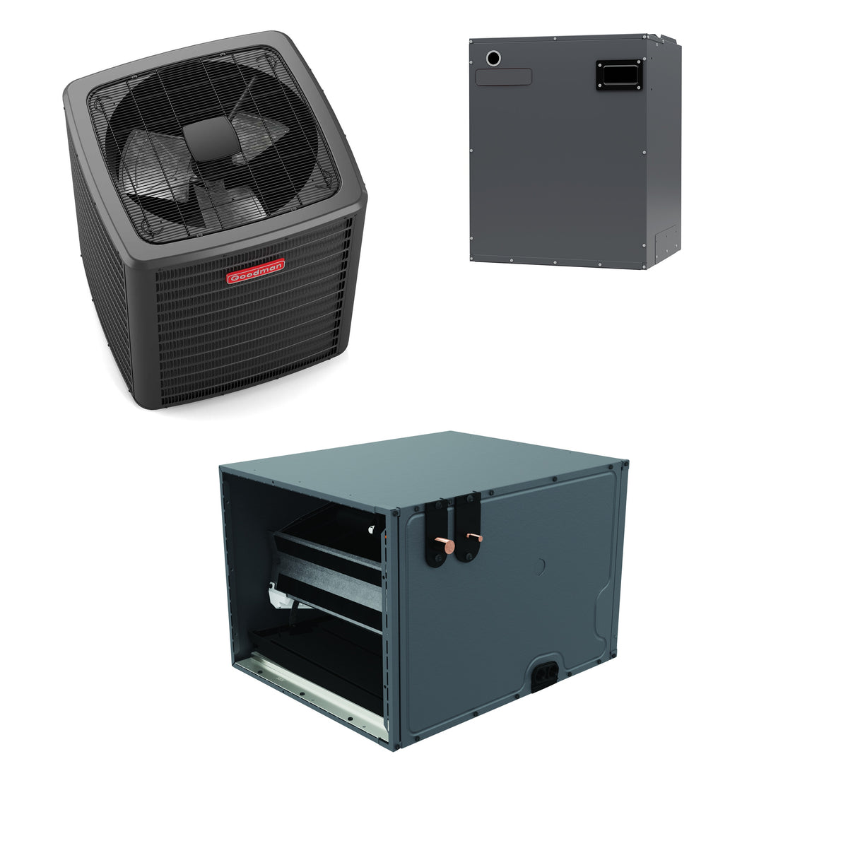 Goodman - 2.0 Ton Cooling - Air Conditioner + Variable Speed Air Handler System - 17.2 SEER2