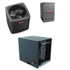 Goodman - 4.0 Ton Cooling - 100k BTU/Hr Heating - Air Conditioner + Variable Speed Furnace System - 17.2 SEER2 - 80% AFUE - Horizontal