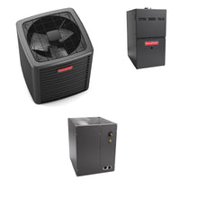 Goodman - 4.0 Ton Cooling - 80k BTU/Hr Heating - Air Conditioner + Variable Speed Furnace System - 17.2 SEER2 - 80% AFUE - Upflow